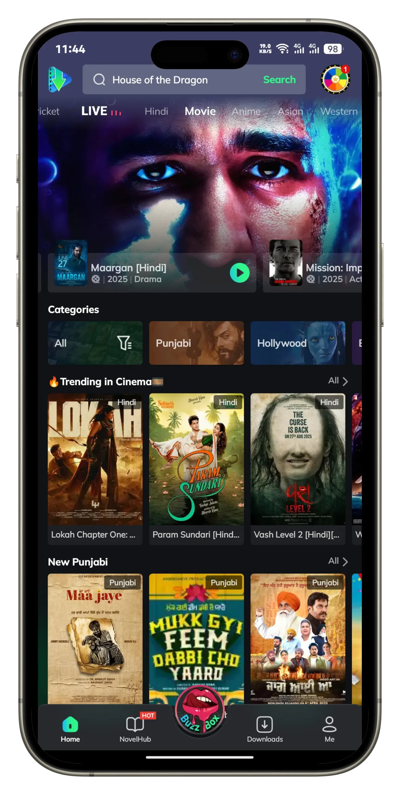 MovieBox Pro app streaming in 720p, 1080p, and 4K Ultra HD with VIP access