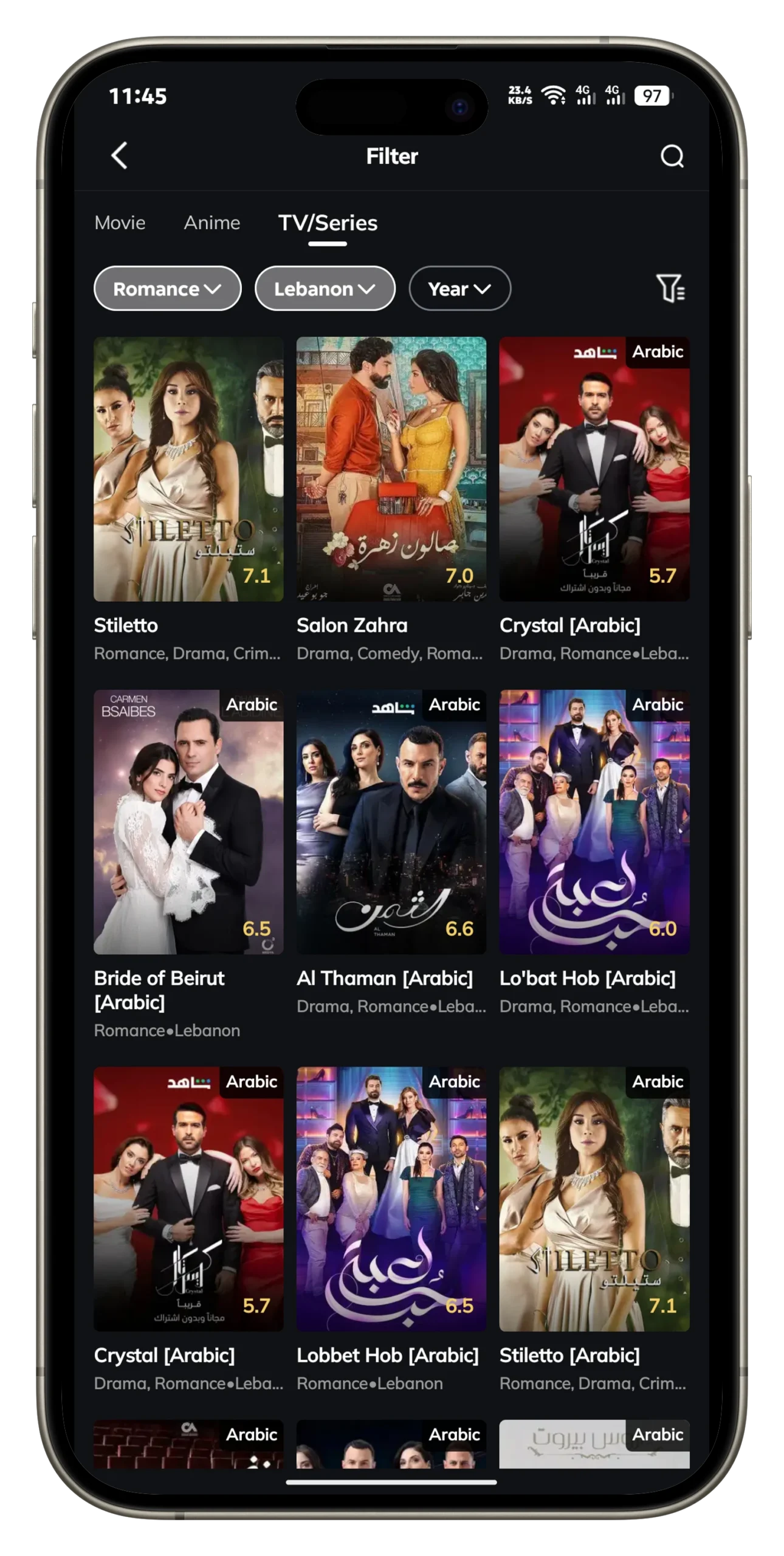 MovieBox Pro iOS app with Hollywood, Bollywood, anime, K-dramas, and trending movie lists.